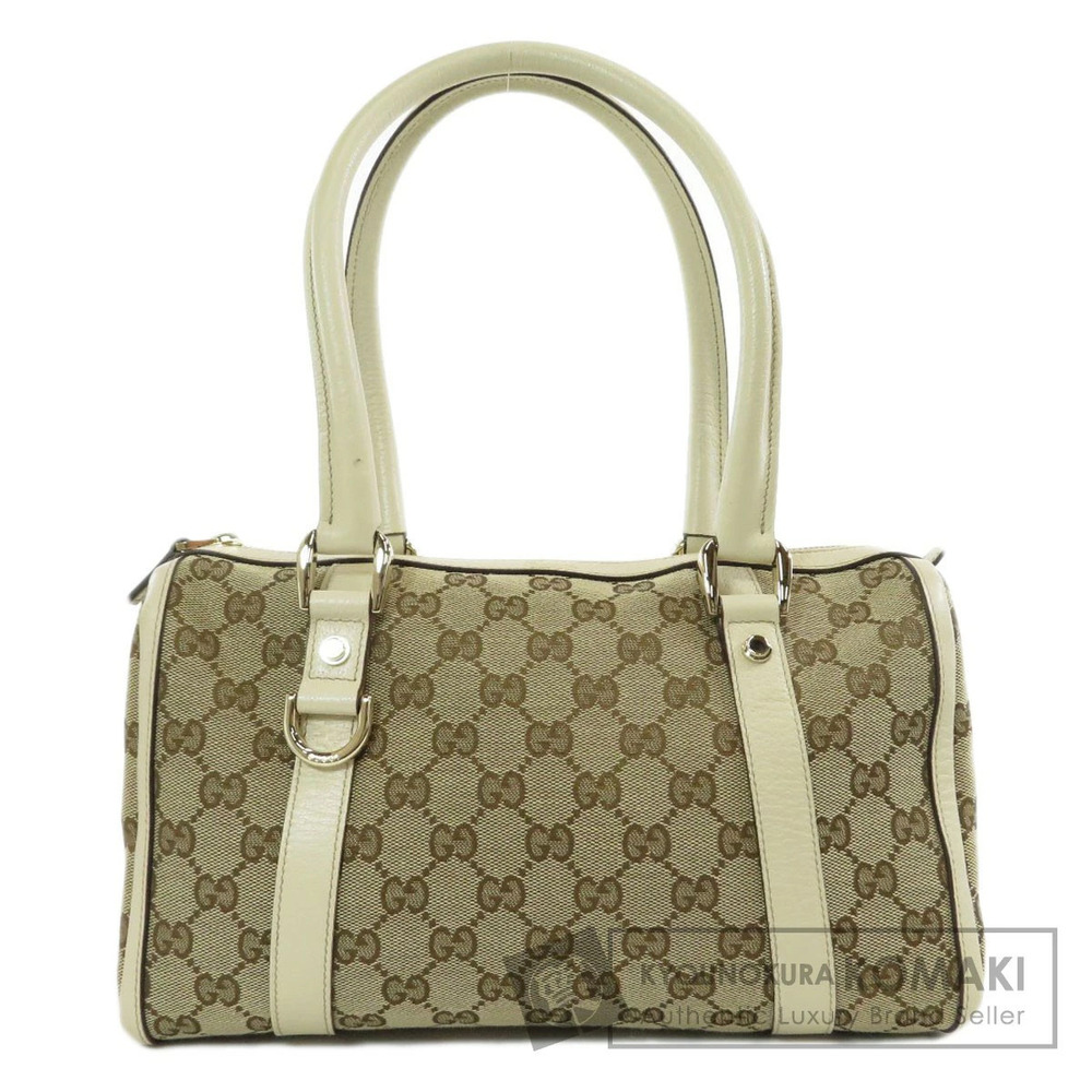 Gucci GG Canvas Boston Bag monogram Leather white